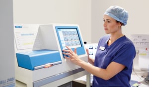 Alex Page in the lab showing how Caremaps Ai works-