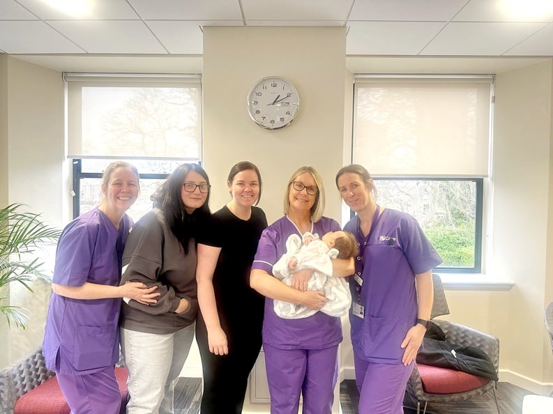 Jolene, Sophie and Baby Remi at Care Fertility Birmingham