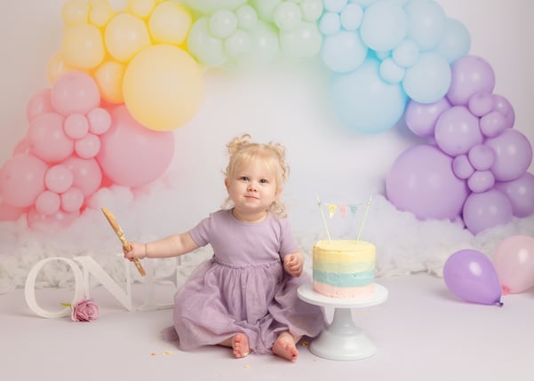 Jack and Vicki’s baby girl celebrating her first birthday after IVF treatment at Care Fertility.